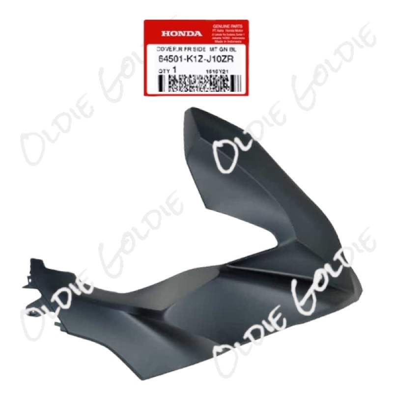 64501-K1Z-J10ZR Cover Sayap Kanan PCX 160 Matte Gun Black Hitam Dof AHM 64501K1ZJ10ZR