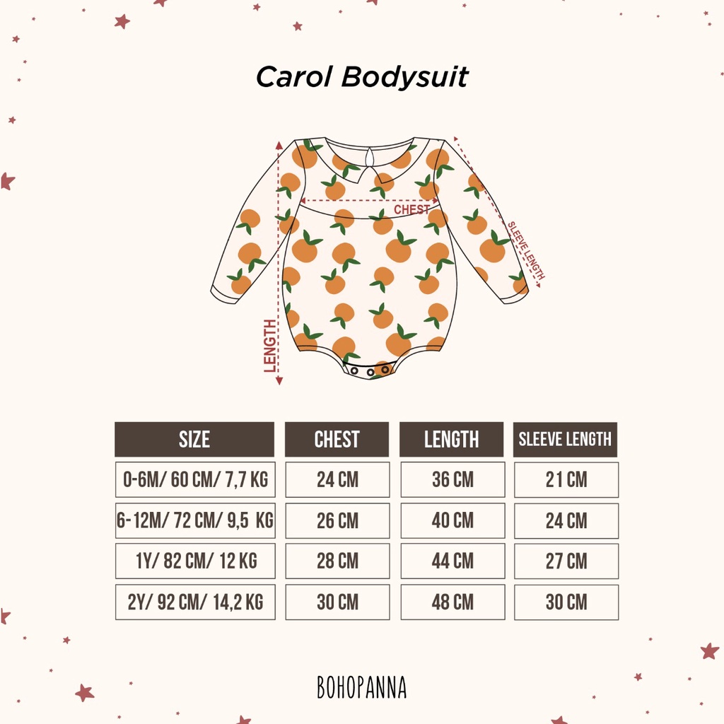 BOHOPANNA Carol Bodysuit Jumper Bayi 0-2 Tahun