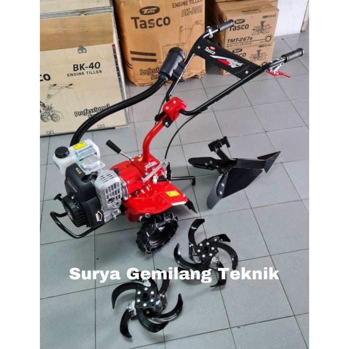 Mesin Traktor Mini Tasco Bk-40 Tiller Tanah Kering Dan Basah