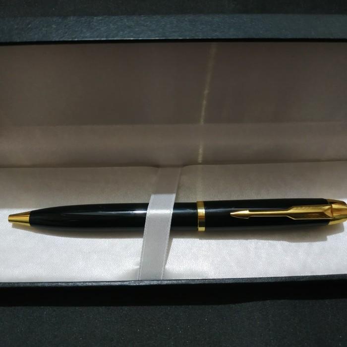 

Pen Promosi Metal Ballpoint Tw 250 Lq Black Gold Trim Klip Emas Best Seller