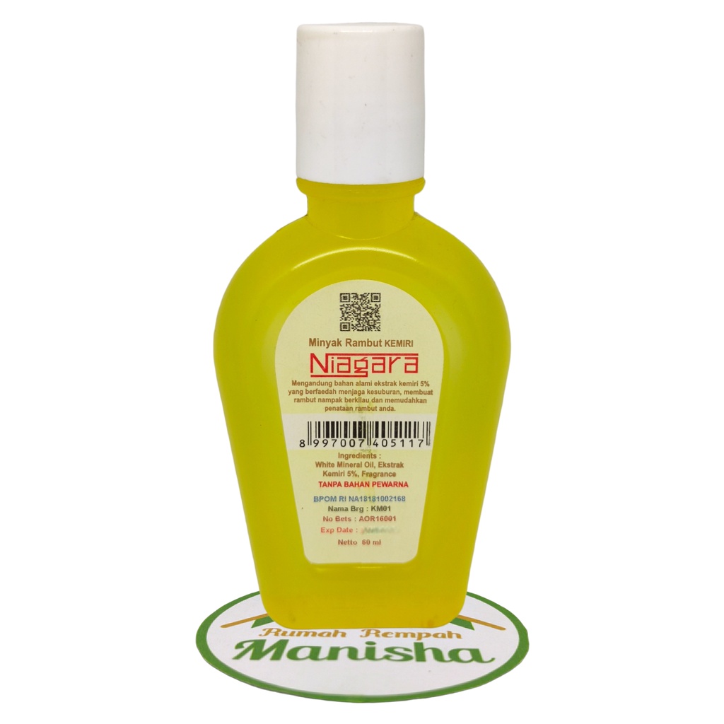 Minyak Rambut Kemiri NIAGARA KUNING 60ml