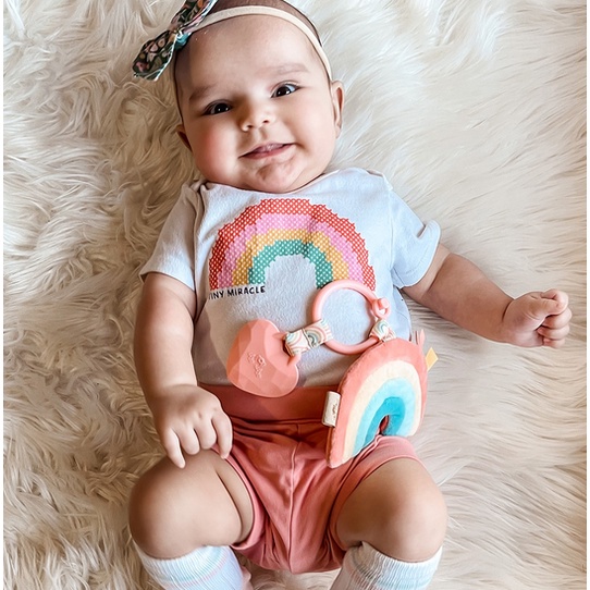 Itzy Ritzy Pal Infant Toy And Teether - Gigitan Christmas Bayi Teether Travel Toys Mainan Soft Rattle Baby Kids Lucu Boneka Toy Gigitan Anak