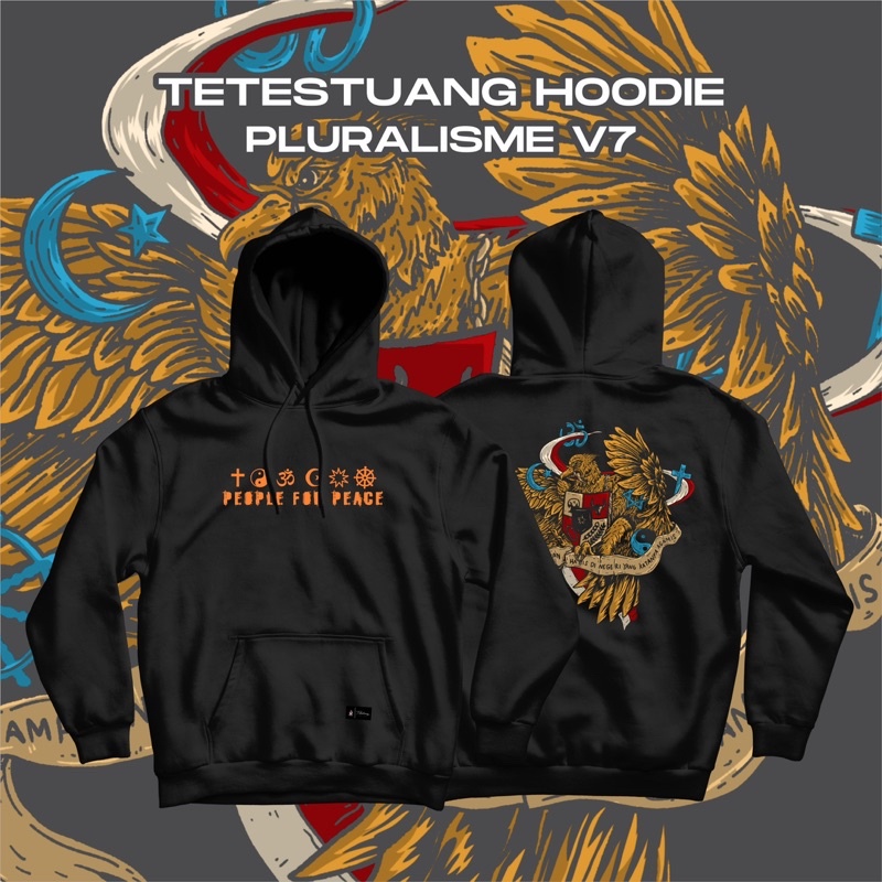 Tetestuang Hoodie Pluralisme v7 | Pluralisme burung elang | Garuda | Original Hoodie Tetestuang