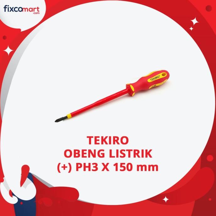 Tekiro Obeng Listrik (+) PH3 X 150 mm / Tekiro Obeng Plus fixco Kualitas Baik