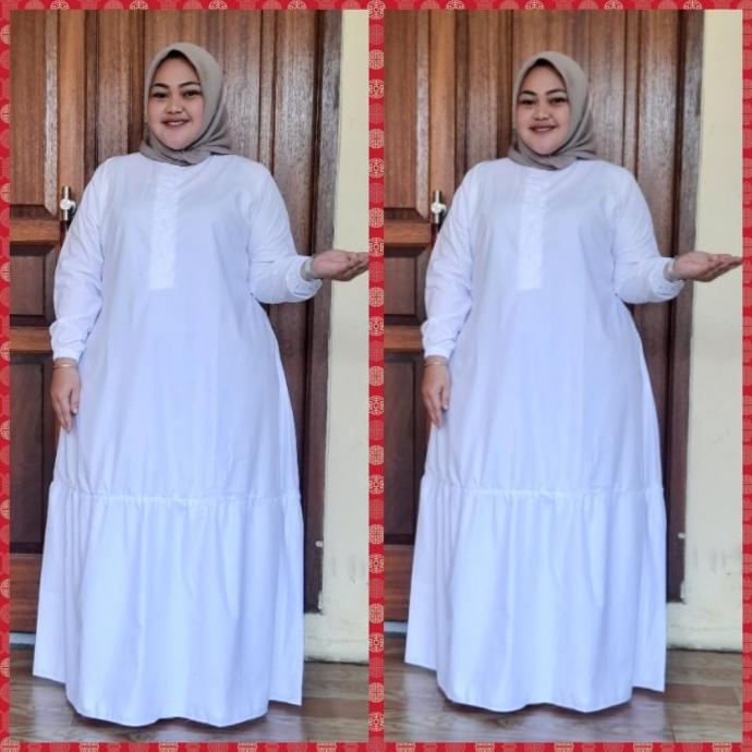 Gamis Jumbo Super jumbo Toyobo LD 130 LD 140 LD 150 Toyobo Putih