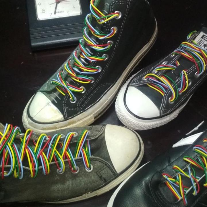 ❈®❈ laces rainbow / tali sepatu Converse acdc powerage