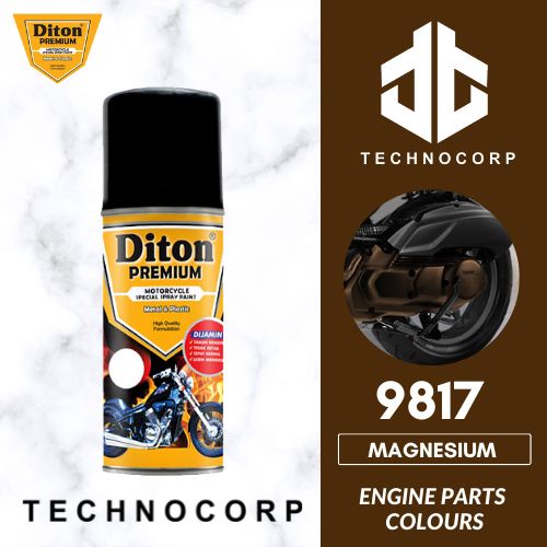 

Cat Semprot DITON PREMIUM 9817 MAGNESIUM / ENGINE MESIN COKLAT DOFF