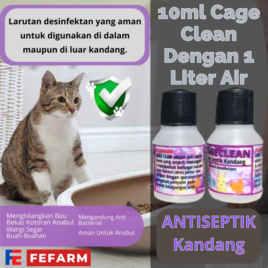 Desinfektan Kandang Kucing Anjing Anti Virus Bakteri Hewan Obat Desinfectan Disinfectan Ruangan FEFARM