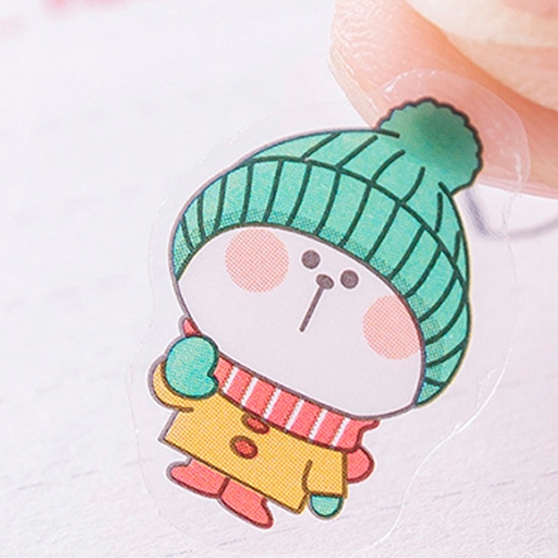 6lembar Stiker PVC Kartun Jepang Lovely Anak-Anak DIY Stiker Dapat Di Sobek Untuk Scrapbooking