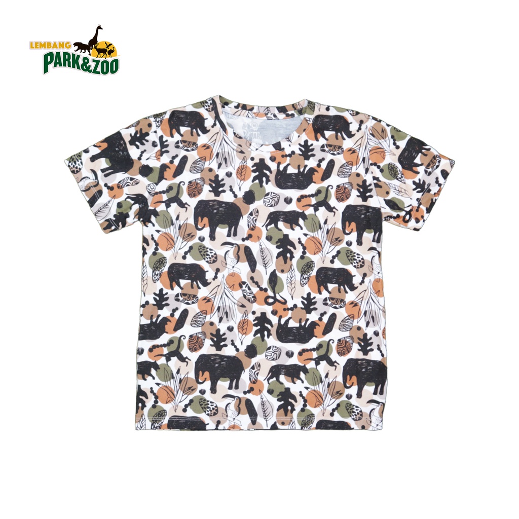 Lembang Park &amp; Zoo - T Shirt Fullprint Dewasa Unisex motif LZ Fam 2
