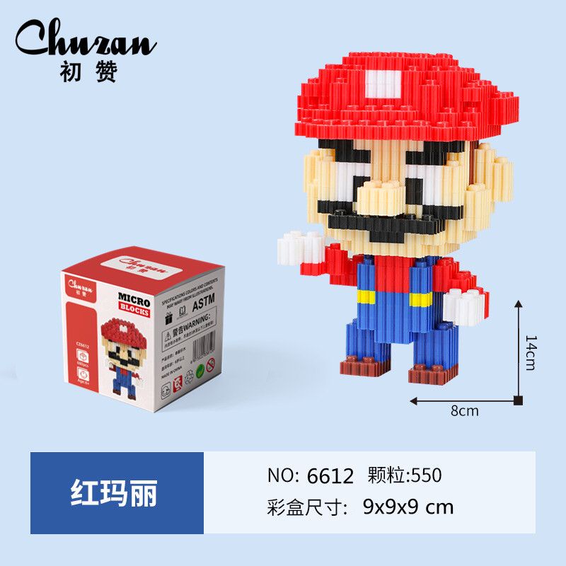 Nano Block Super mario Series kartun mario bross building block mainan balok edukasi anak