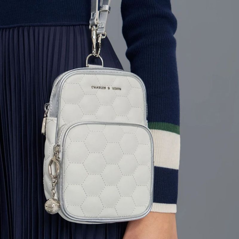 CK Textured Elongated Crossbody Bag