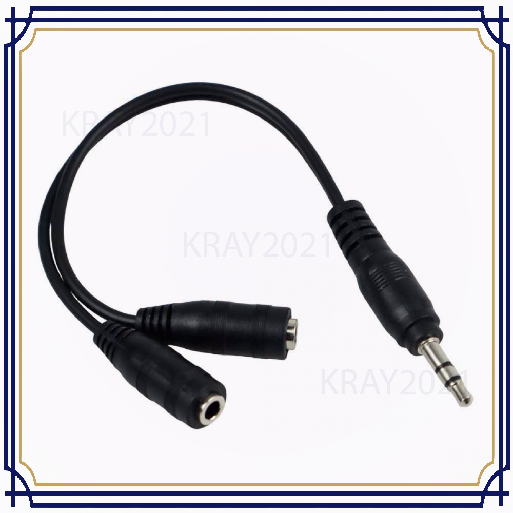 Splitter Audio Cable 3.5 mm Male to Dual 3.5 mm Female -CB747