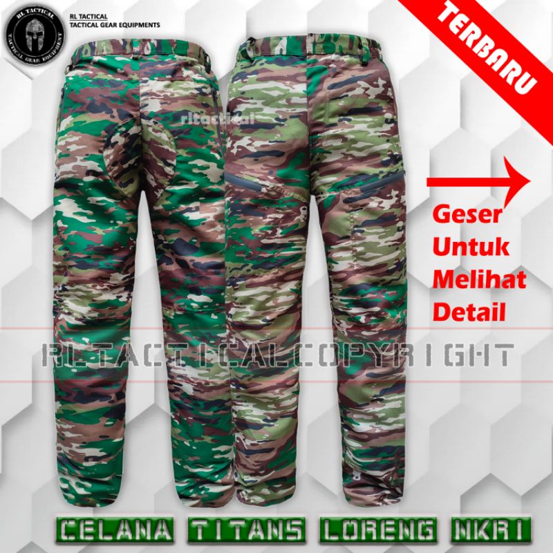 Celana Loreng NKRI Titans RL Tactical - Long Pants KASAD Loreng Terbaru Model Titans