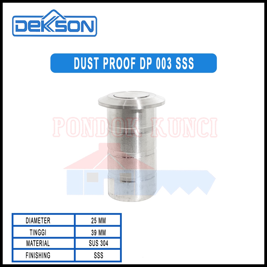 Lubang Slot Grendel Tanam Dekson Dust Proof Strike DP003 SUS 304