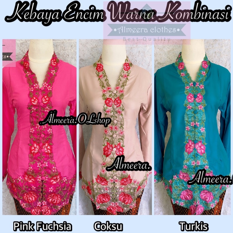 kebaya encim bordir warna kebaya bordir XL XXL