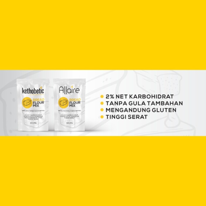 

Kethobetic Bread Flour Mix / Tepung Keto Untuk Roti Low Carb 500Gr Txs0X-06