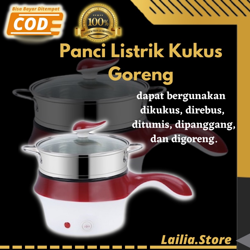 PANCI LISTRIK PORTABLE ELEKTRIK TRAVEL KUKUS GORENG ELECTRIC KOS LS