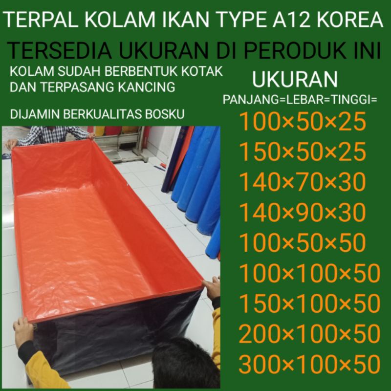 TERPAL KOLAM IKAN TYPE A12 KOREA ORIGINAL