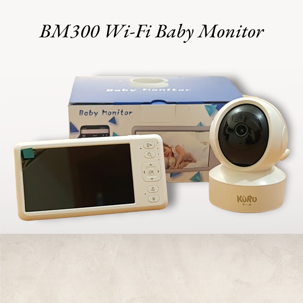 KURU BM300 5.0&quot; Smart Video Audio Wi-Fi Baby Monitor with 360 PTZ Rotation