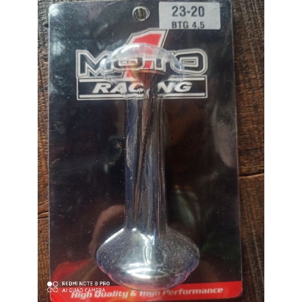 Klep MOTO 1 MX 135 Satria Fu Klep 22/19 batang 4.5mm 23/21 batang 4.5mm 23/20 batang 4.5mm 24/22 batang 4.5mm 25/22 batang 4.5mm