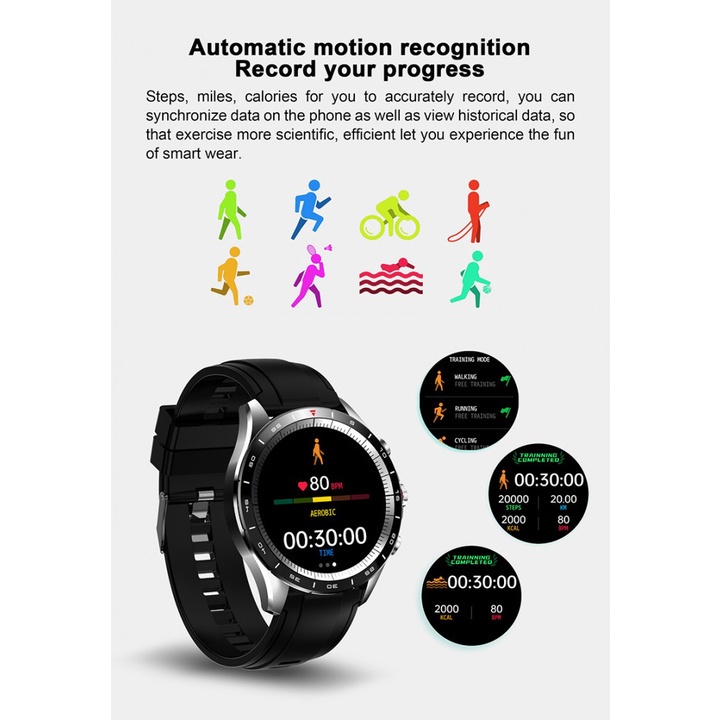 37 NORTH EDGE NL10 Bluetooth Smartwatch Healthy Tracker Waterproof IP67