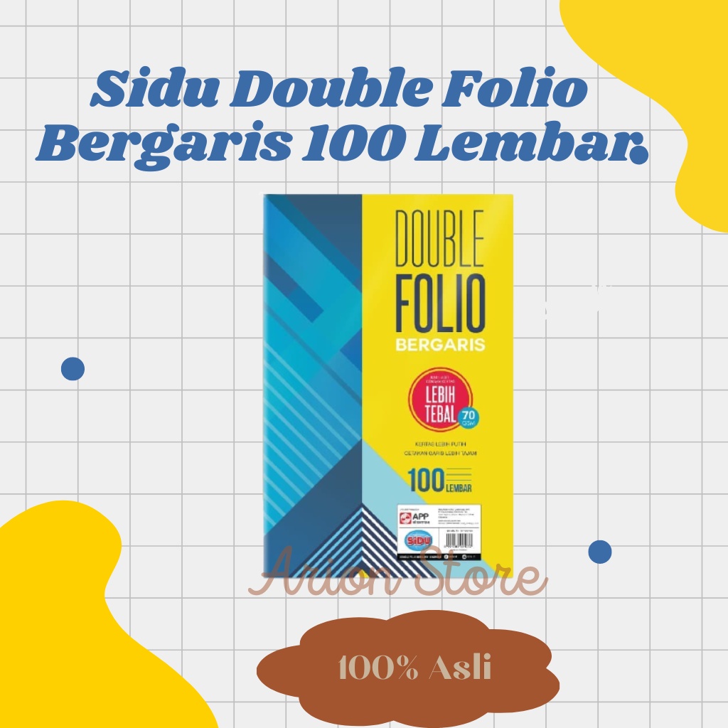 

[ARION STORE] Kertas Double Folio Bergaris Sinar Dunia 100 Lembar [PAX]