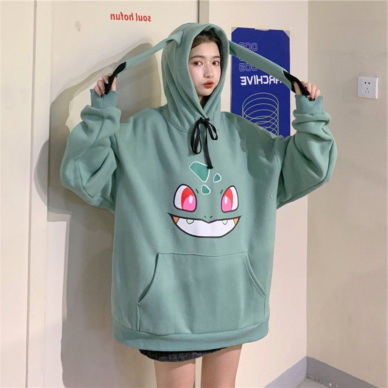 BAJU HOODIE POKEMON PIKACHU CHARMANDER BULBASAUR DIGIMON JIGGYPUFF PSYDUCK SWEATER OUTER JACKET JAKET IMPOR FASHION