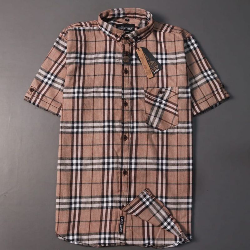 Brill Eighty Eight - Kemeja Flanel lengan pendek Original Brill Eighty Eight