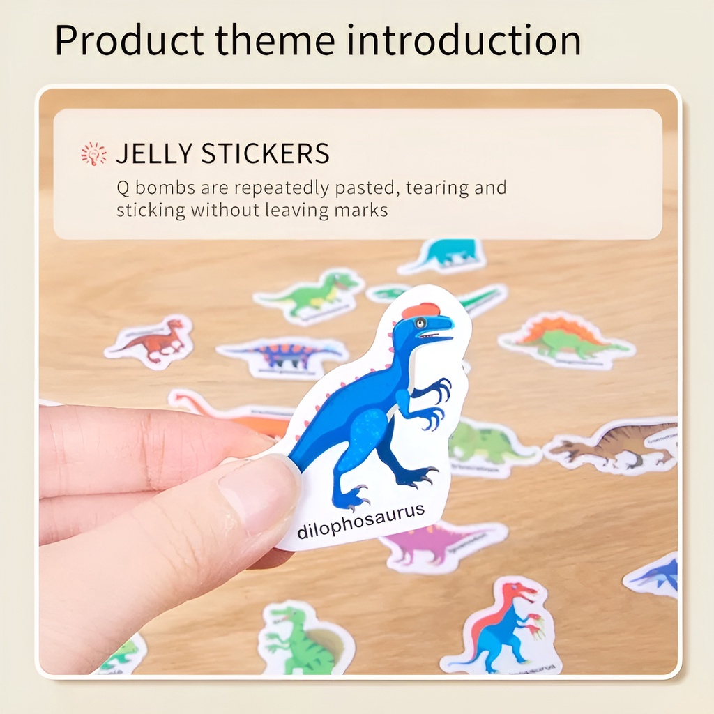 Jelly Quiet Book Diy Stickers | Mainan Buku Stiker Anak Edukasi | Kado Ulang Tahun Anak Cewek | Mainan Edukasi Anak 3-4-5-6 Tahun Cowok