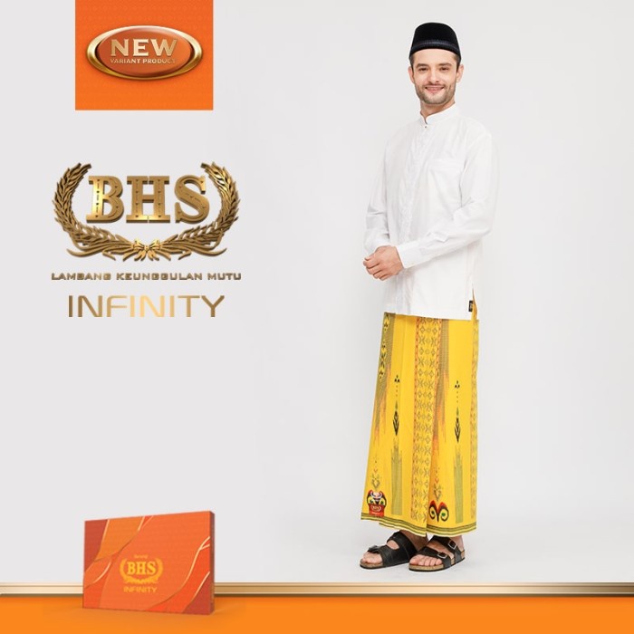 Sarung BHS Infinity Gold Motif PKD Kuning