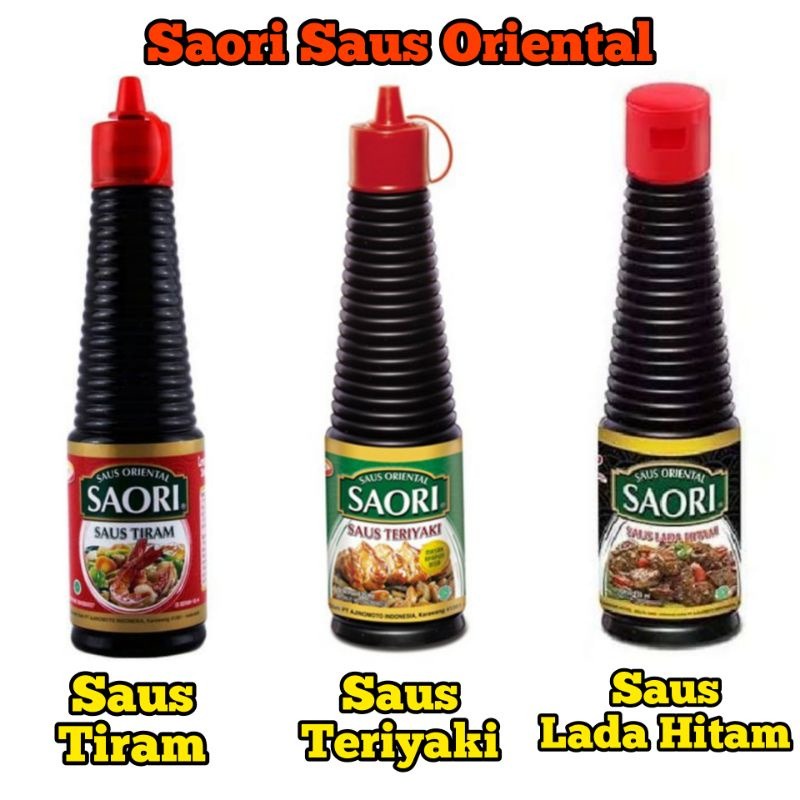 

SAORI Saus Oriental | All Variant | saus tiram | saus teriyaki | saus lada hitam