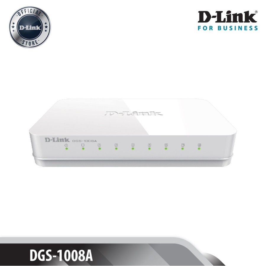 D-Link DGS-1008A 8-port 10/100/1000Mbps Gigabit Unmanaged Switch