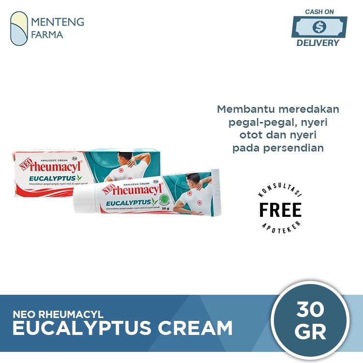 Neo Rheumacyl Eucalyptus Cream 30 mL - Krim Analgesik Pereda Nyeri Otot dan Sendi