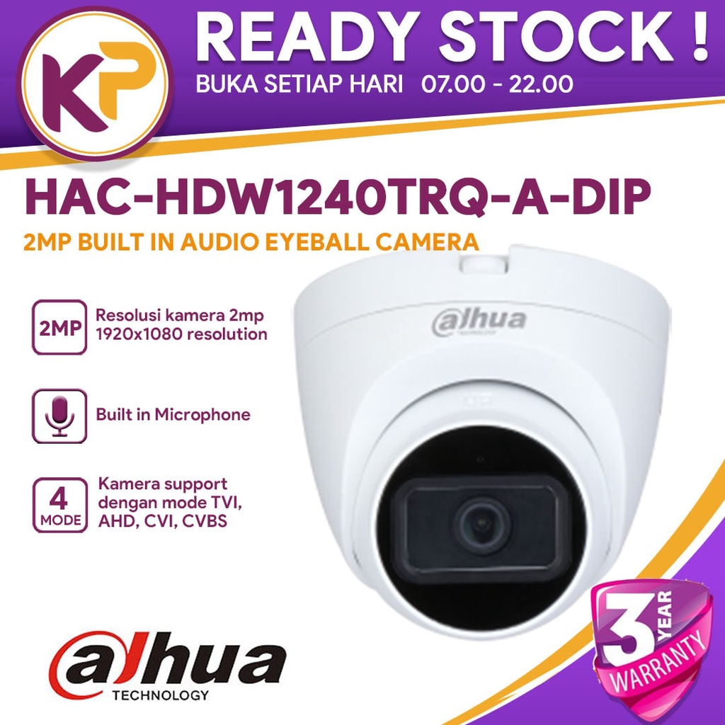 Jual Kamera Cctv Indoor Dahua Hac Hdw Trqp A Dip Mp Audio Hdcvi Dip