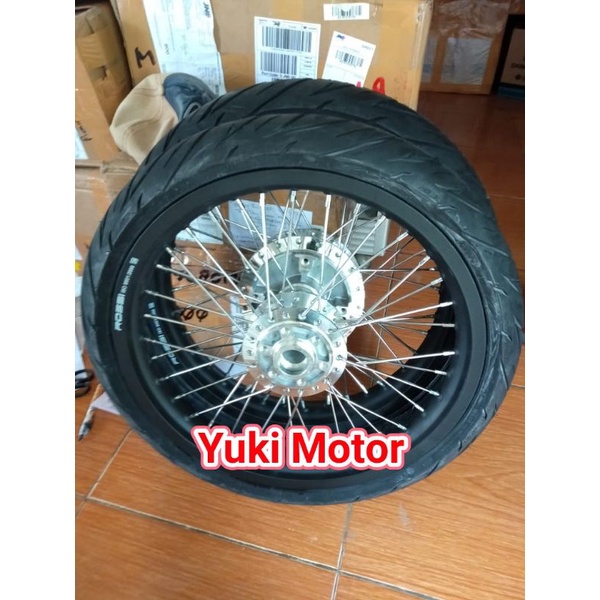 velg Tiger Revo ring 17x185x215 ban 90/80 rata depan belakang