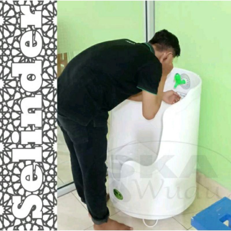 TEMPAT ALAT WUDHU PORTABLE + SKA,MODERN,  & ELEGAN. SKA WUDHU PORTABLE FIBER