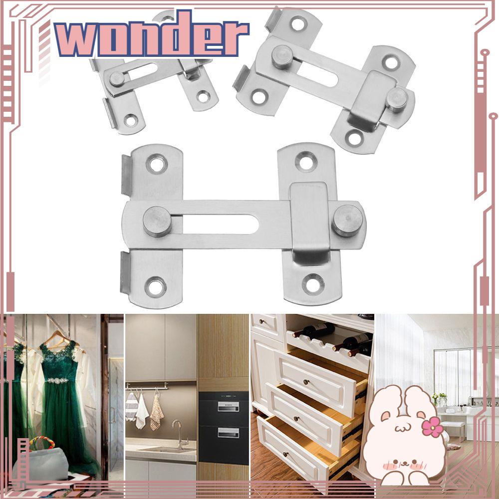 Wonder Hasp Fitting Hardware Sekrup Stainless Steel Silent Gate Buckle Pengaman Kabinet Menangkap