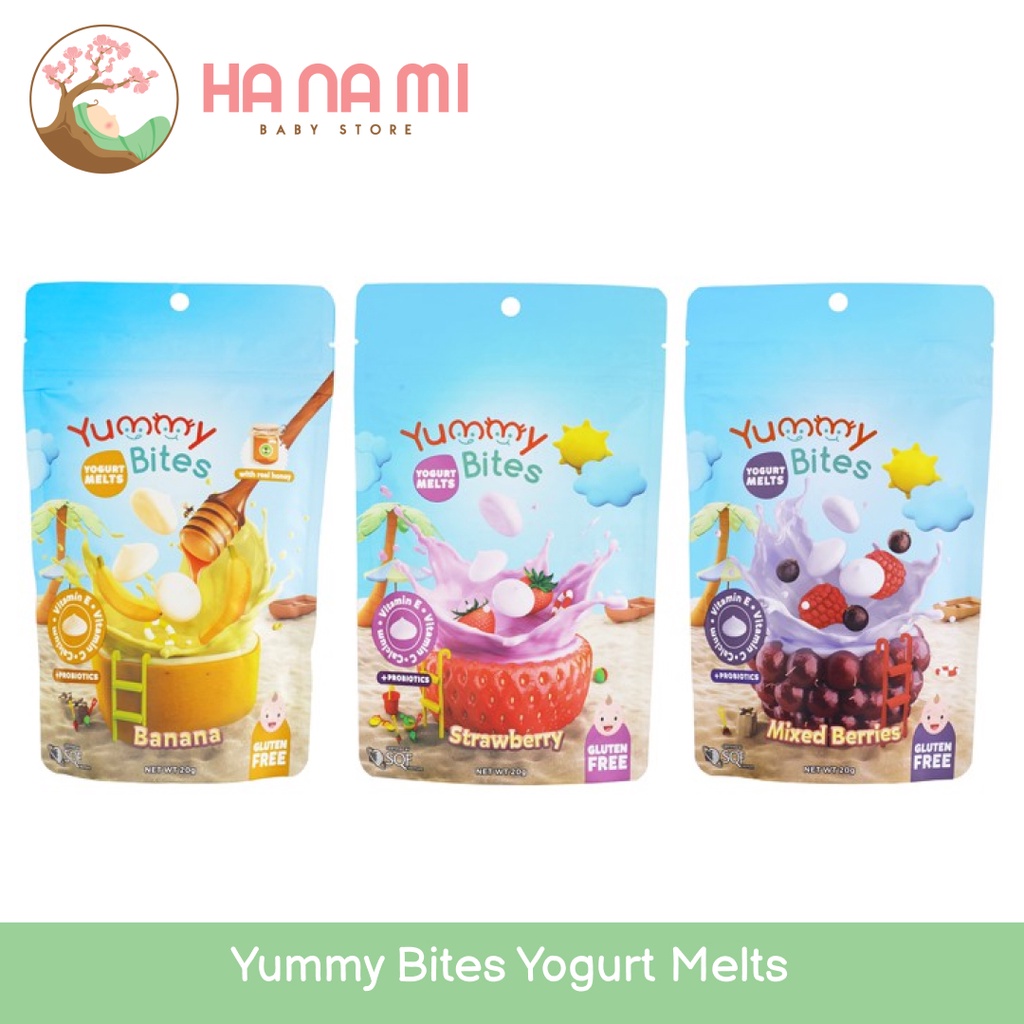 Yummy Bites Yogurt Melts Strawberry / Mixed Berries Camilan Anak