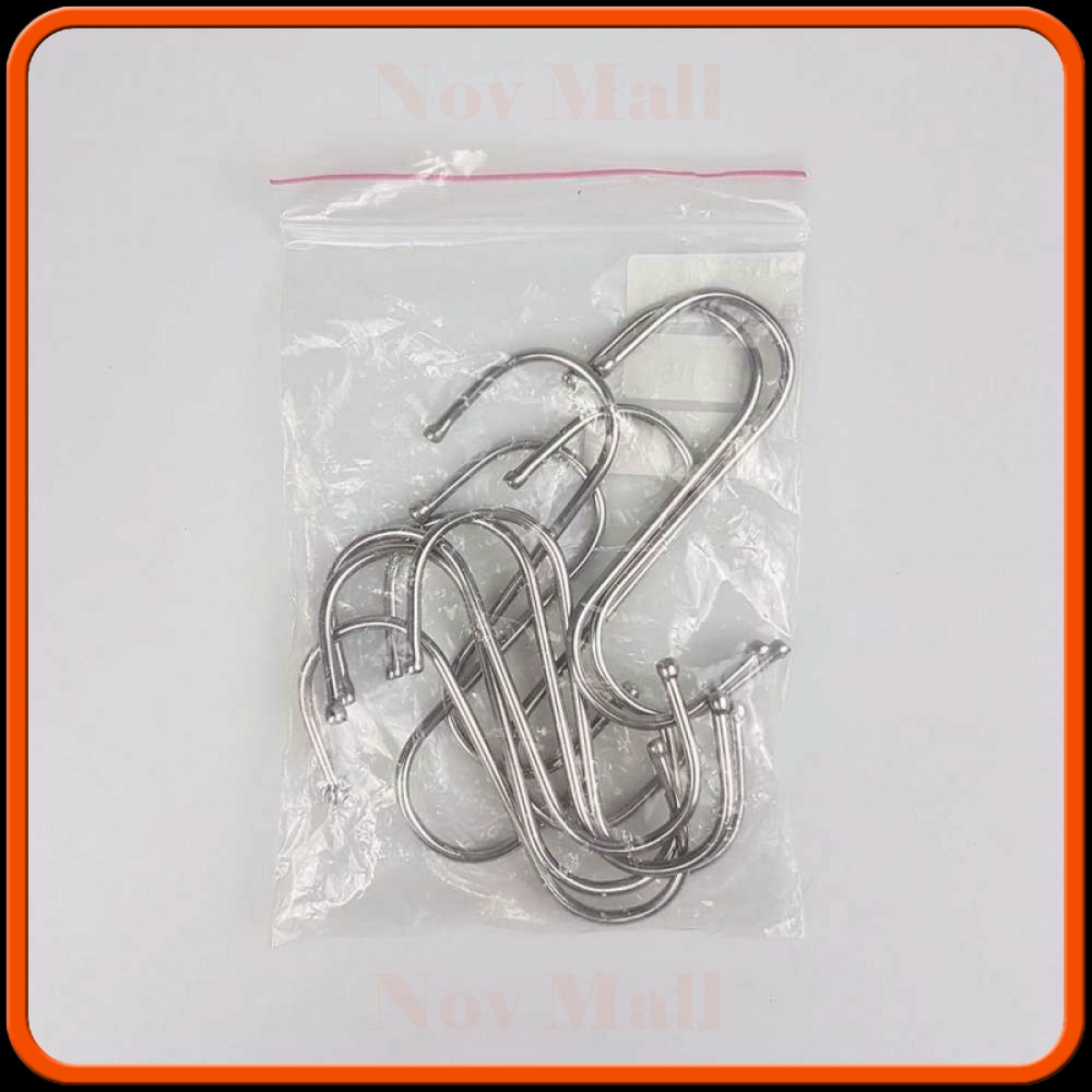 Hanger Gantungan Serbaguna Stainless Steel 10 PCS -ST214