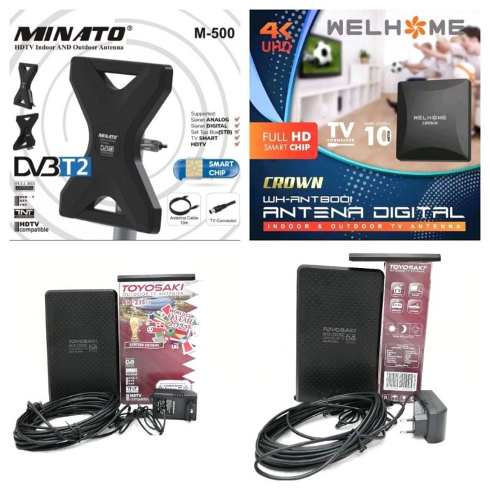 ANTENA - ANTENA INDOOR DALAM LUAR UNTUK SET TOP BOX TV DIGITAL