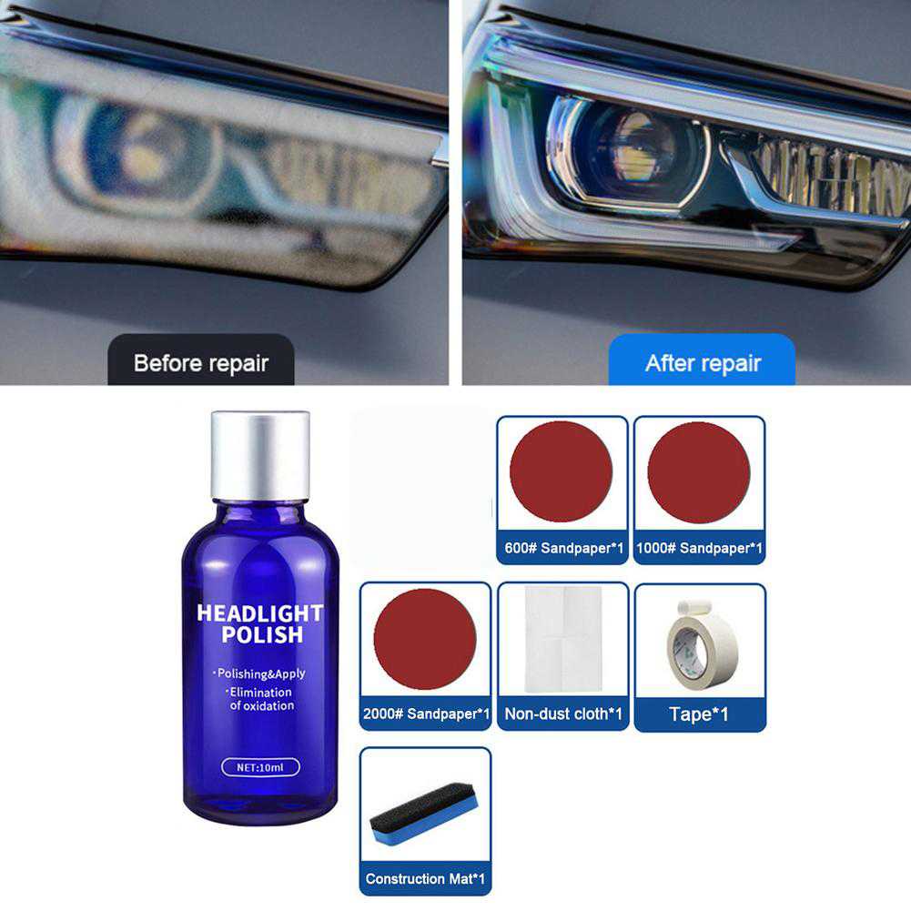 Goxfaca Cairan Pemutih Lampu Mobil Headlight Polish 10ml - LE1646 ( Mughnii )