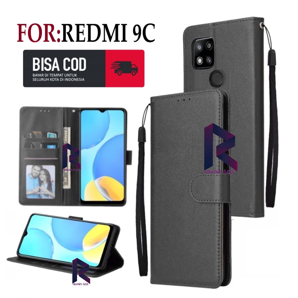 CASE XIAOMI REDMI 9C FLIP WALLET LEATHER KULIT PREMIUM SARUNG BUKA TUTUP KESING HP FLIP CASE XIAOMI REDMI 9C