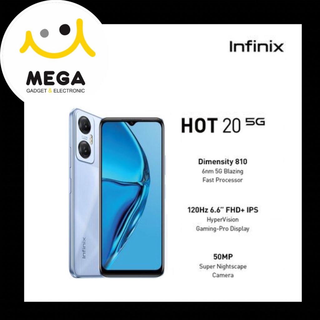 Infinix hot 20 5G 4GB + 128GB Garansi Resmi Infinix Indonesia