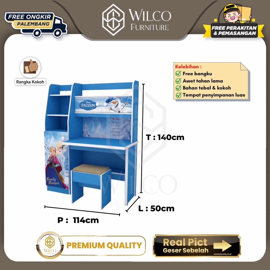 Meja Belajar Anak Karakter Frozen / Meja Belajar Anak Minimalis