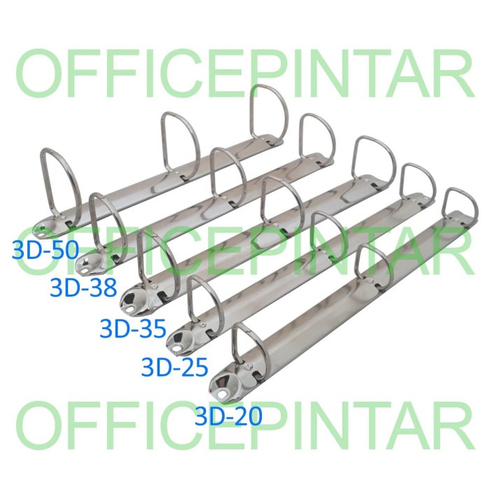 

RING MEKANIK BINDER 3 LUBANG D A4 TINGGI 2CM 3D-20 PD264-3-20/20