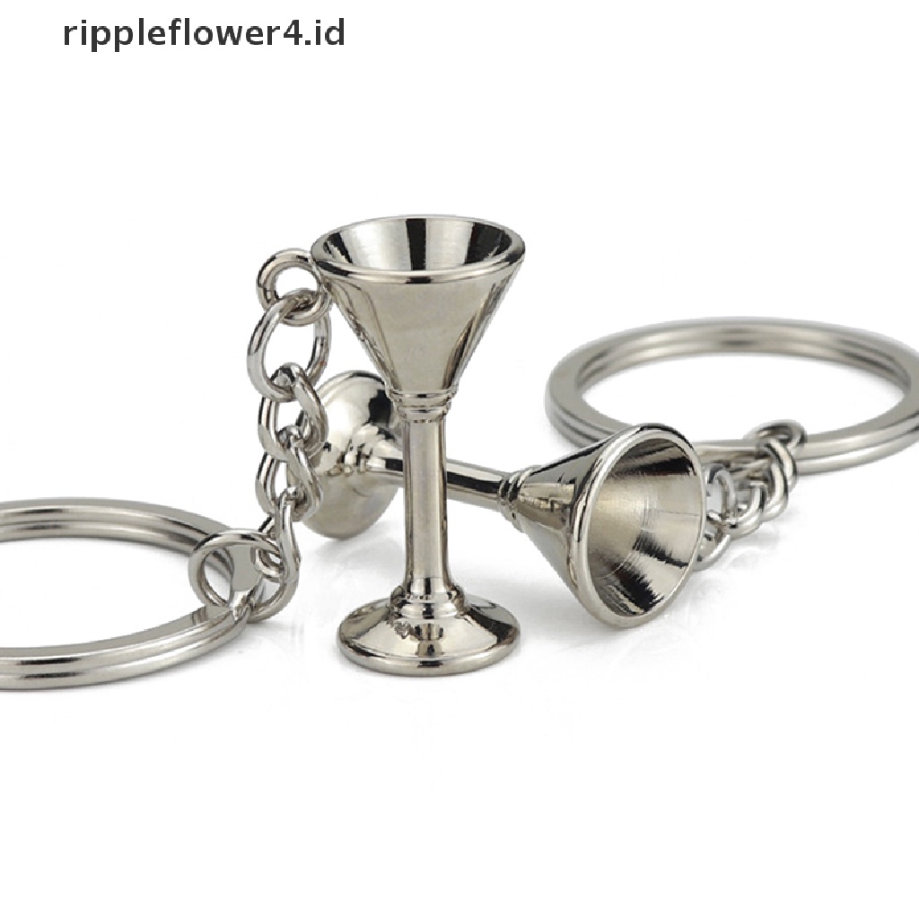 {rippleflower4.id} Fashion Kepribadian Bar Wineware Bartender Gantungan Kunci Hadiah Pesta Gantungan Kunci Mobil~