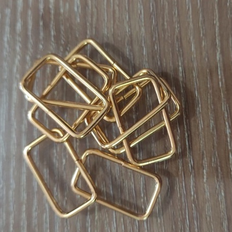 RING KOTAK 2,5 CM WARNA GOLD DAN NIKEL ISI 100 PCS