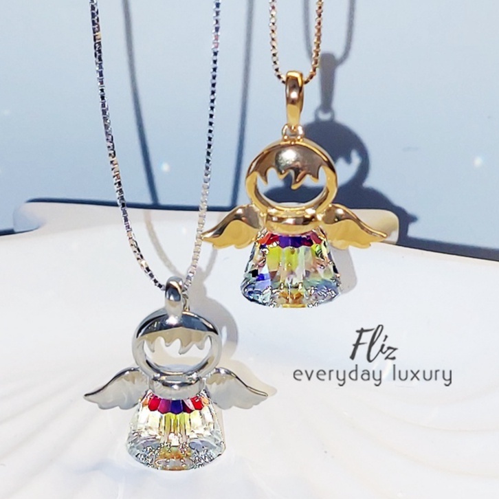 Fliz - CELESTIAL PENDANT - Kalung Malaikat angel Silver S925 PS17125