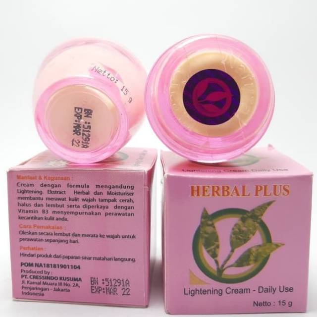 Herbal Plus Lightening Cream - Daily Use / Cream Herbal Plus ORIGINAL - 1 Pcs / 15 gr